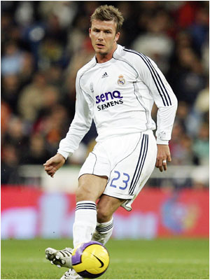 pictures of david beckham playing soccer